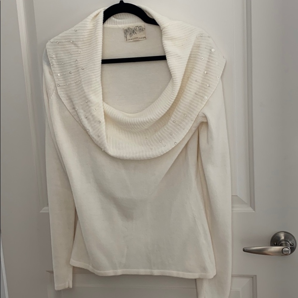 White Sweater with Beads